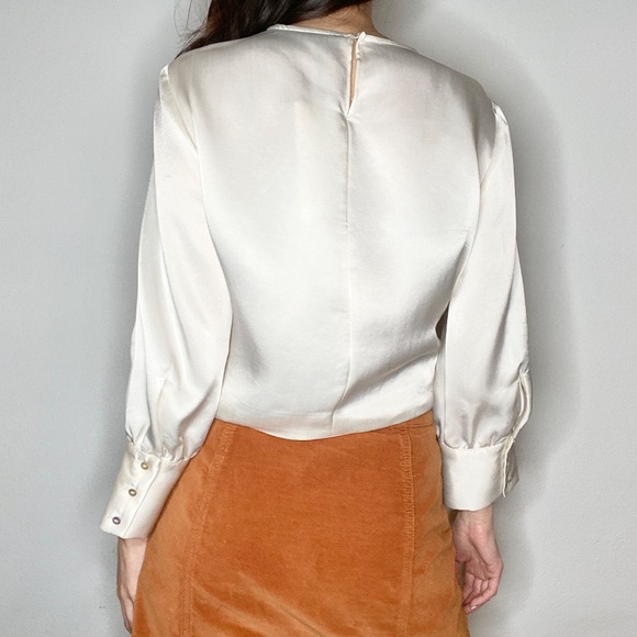 ❌❌ NOT AVAILABLE- NWT Zara Ivory Wrap Top ❌❌ - Picture 7 of 8